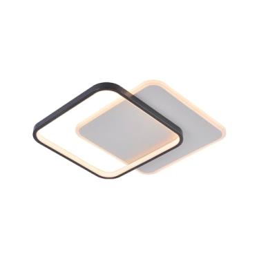 Imagem de PLAFON 40CM 58W 4200LM 3000K BIVOLT METAL PRETO+ACRILICO+SILICONE CX:41×5,5×41CM 1,6KG | CX MASTER