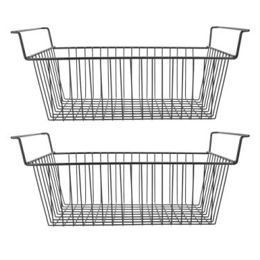Imagem de POCREATION Fio de Aço e Caixas de Organizador de Congelador de Peito de Revestimento de PE, Encaixe a Maioria Dos Freezers, (L56.5cm x W25.2cm x H24cm (alça de 7cm))