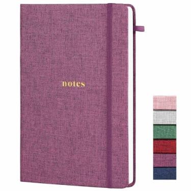 Imagem de TSFPapier Journal Notebook College Ruled Diary for Writing A5 Hardcover Notepad Office & School Supplies Purplish-red