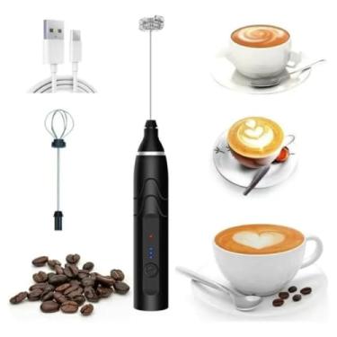 Imagem de Mixer Misturador Elétrico Portátil Alta Potência Ideal para Cozinhar Misturar Bebidas Batedor de Ovos Processador Elétrico Recarregável Multiuso Sem Fio Carregamento USB Premium Hytalux