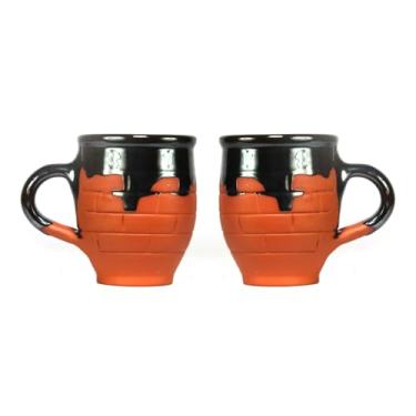 Imagem de ASHIRWAD Copos de argila para chá e café Caneca de cerâmica esmaltada interna (140 ml)