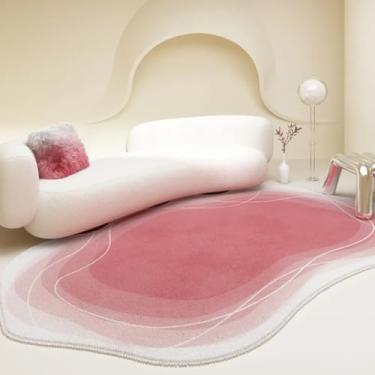 Imagem de Tapetes para sala de estar, tapete de pelúcia irregular, macio e fofo, cor sólida (200x300 cm/C)