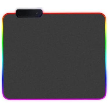 Imagem de Mouse Pad Gamer LED RGB 13 Cores 35x25cm USB | Superfície Speed Microfibra, Base Antiderrapante, Design Moderno e Conforto Profissional