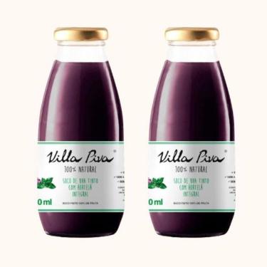 Imagem de Kit 2X: Suco De Uva Com Hortelã Sem Açúcar Villa Piva 300Ml
