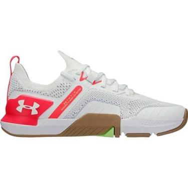 Imagem de Tênis Under Armour Unissex Tribase Cross SE, 41BR, Branco, Rosa