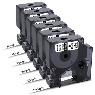 Imagem de Recargas de fita de etiqueta, pacote com 6 unidades, Dymo 41913, 9 mm,