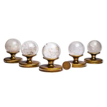 Imagem de 05 Esfera Cristal Pedra Natural 40 a 45mm 90 a 120g Tipo B - Cristaisd
