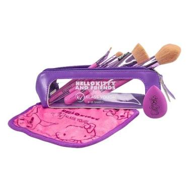 Imagem de Kit Pincéis Maquiagem Hello Kitty Klass Vough Com Necessaire Estojo Es