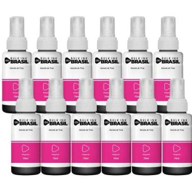 Imagem de Kit 12 Tintas Para Epson T664 L355 L365 L395 L455 L1300 L110 - Bulk In