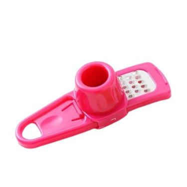 Imagem de Espremedor de alho vermelho premium – Triturador de alho manual compacto e portátil para preparação de cozimento sem esforço
