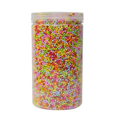 Imagem de 85000 peças de bolas de espuma para geleca - contas de espuma da série vermelha embaladas em uma caixa de 2 a 3 mm para arte infantil Slime caseiro, decorações de casamento e festa