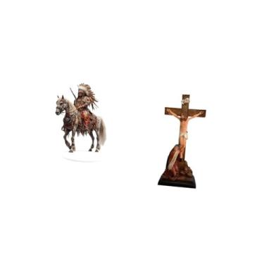 Imagem de Vaveren Ornamento de Cavaleiro Acrílico, Peça Central de Mesa, Presente à Prova D'água, Decoração de Mesa com Base para Casa, Escultura de Jesus, Ornament