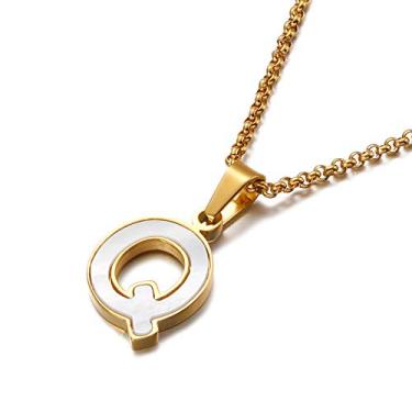 Imagem de 1 colar feminino banhado a prata, brilhante, acabamento em dois tons, joia fina, presente para mamãe, 45cm, Cobre, Sem Pedra Preciosa