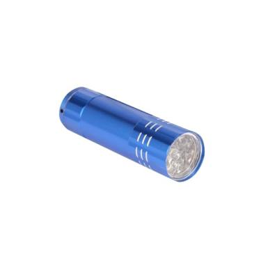 Imagem de Lanterna de bolso portátil, luz de LED para uso externo, uso de emergência, alto lúmen, lanterna tática à prova d'água, azul
