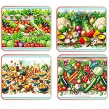 Imagem de Tecido Tricoline Digital Barrado de Legumes Frescos 55 x 150 cm