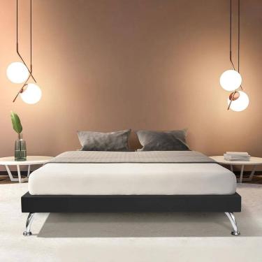 Imagem de Estrutura para Cama Casal Base Japonesa 140cm Veludo Preto