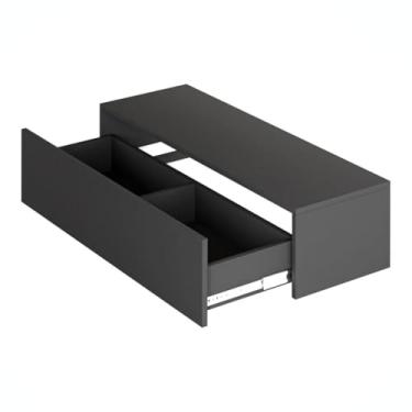 Imagem de Balcão Gaveteiro Suspenso Preto – Penteadeira Moderna, Organizador Maquiagem, Sala ou Quarto(Preto)