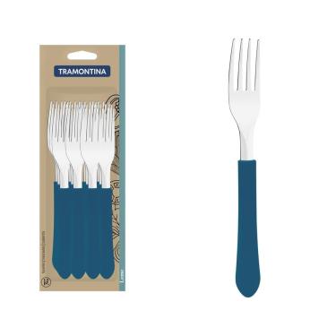Imagem de Conjunto de Garfos de Mesa Tramontina Leme Azul 12 Peças