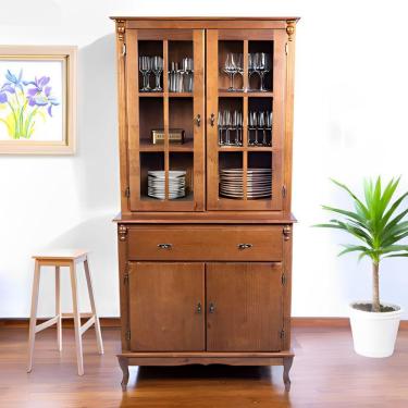 Imagem de Armário Arca Oratório De Madeira Estilo Antique - 4 Portas E 1 Gaveta Imbuia Glazer