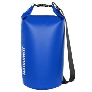 Imagem de Mochila Dry Bag MARCHWAY 40L impermeável azul flutuante
