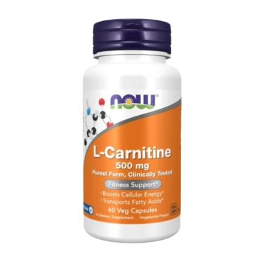 Imagem de L-Carnitina 500mg NOW 60 Cápsulas
