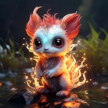 Imagem de Adesivo de Parede Estilo Anime Monstros Fofinhos para Quarto Infantil 40x40cm