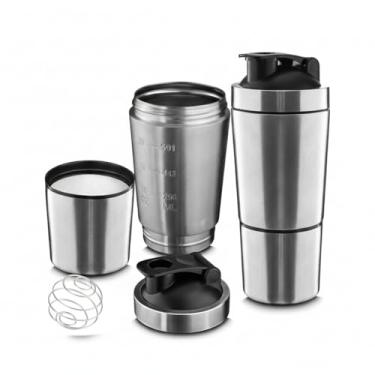 Imagem de Coqueteleira 750ml em Aço Inoxidável - Garrafa para Suplementos e Shake Fitness