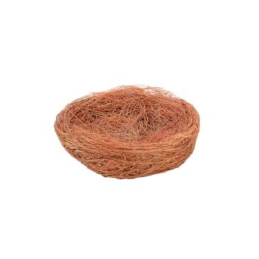 Imagem de Enfeite Cestinha De Páscoa 12Cm Palha Decoração Elegante Silver Festas