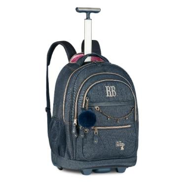 Imagem de Mochila De Rodinha Coleção Denim Vintage Rebecca Bonbon