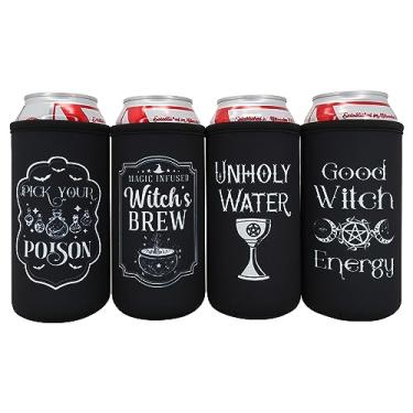 Imagem de AWESOMETIVITY Refrigeradores De Lata 473 Ml Da Gothic Witchy - Presentes Natal Góticos Para Mulheres, Cesta Presente Adultos, Acessórios Carro, Refrigerador Térmico Meninos Grandes Ml, Mangas Térmic