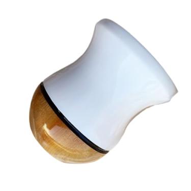 Imagem de Cuia Termica，Cuia de Chimarrão Copo de Mate de Madeira em Dois Tons com Logotipo/Nome/Desenho Gravado a Laser(Branca)