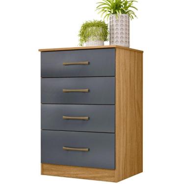 Imagem de Cômoda Ms913 4 Gavetas Freijó Cinza Moval