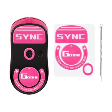 Imagem de SOULWIT Patins de mouse de vidro para mouse gamer sem fio Logitech G PRO X Superlight (Geração 1.0), pés de mouse polidos duráveis para GPro x, supersuave e deslizante rápido - rosa
