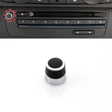 Imagem de Goodithy Painel frontal CD Player Rádio Áudio Volume Controle Rotativo Botão Botão Tampa Substituição para BMW 1'E81 E82 E87 E88/3' E90 E91/X1 E84/Z4 E89 (Modelo A)