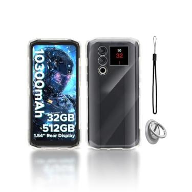 Imagem de KONXISA Capa para DOOGEE Blade 20 Ultra, capa de telefone com fivelas e cordões, capa protetora de material TPU premium, capa protetora resistente a arranhões e quedas, transparente