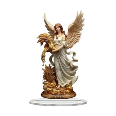 Imagem de Ioensy Decoração de Natal 2D em Acrílico para Mesa, Placa Decorativa, Artesanato e Painel com Suporte, Enfeite para Estante ou Armário de Natal, 20cm Feminino