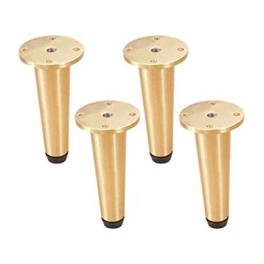 Imagem de ZJYWMM Pernas de móveis de cobre puro suporte para pés pernas de metal para armário de banheiro pernas de mesa elevadores de móveis acessórios de hardware para pés de substituição faça você mesmo