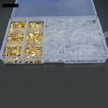 Imagem de Conjunto sortido de 320 peças 2,8/4,8/6,3 mm com isolamento de ouro de terminal de crimpagem de fio elétrico