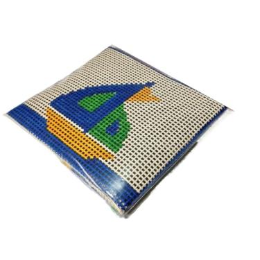 Imagem de Kit para iniciantes em bordado em tela, incluindo fios, agulhas e manual de tapeçaria com meia agulha(023)