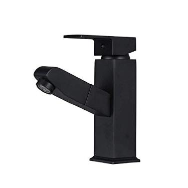 Imagem de Torneira misturadora de pia banheira misturador de pia quente e frio bacia comercial removível cozinha banheiro alavanca única bico giratório pulverizador portátil punho cromado polido chuveiro banho