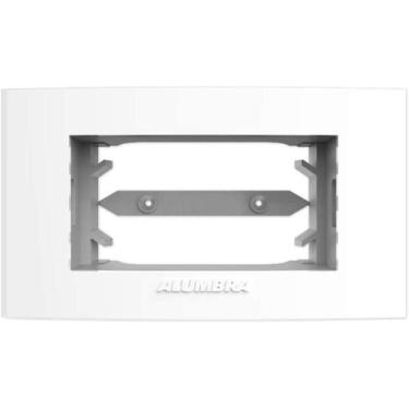Imagem de Placa Para Móveis 1 Módulo Com Suporte Branca Alumbra Pro