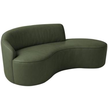 Imagem de Sofá Curvo 2 Lugares 150cm Eron Braço Dir. Corano Verde - Nexta Casa