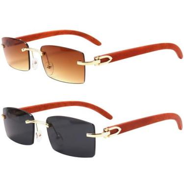 Imagem de Gafas de sol Dollger sin montura, rectangulares UV400 para hombres y m