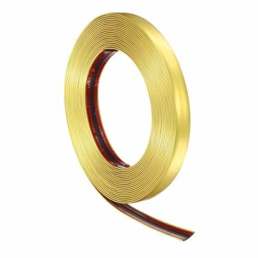 Imagem de HARFINGTON Moldura de acabamento de parede de 10 m x 2 cm, moldura de acabamento de moldagem e colagem, tira de destaque autoadesiva de PVC flexível para parede, teto, piso, armário, azulejo, borda