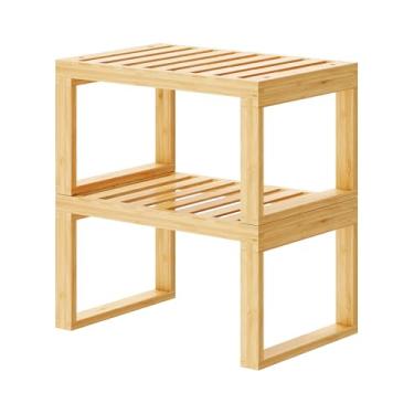 Imagem de Prateleira de armário de cozinha de bambu