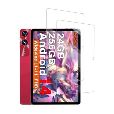 Imagem de FJIASTB Protetor de tela para tablet Android UJJ U7 de 28 cm, filme de vidro temperado 9H antiarranhões fácil de instalar, sem bolhas, pacote com 2