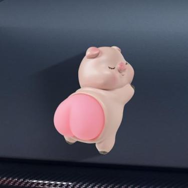 Imagem de Tuxihapp Lindo enfeite de painel de carro de bumbum de animal, mini painel de carro engraçado e decoração de console central para presentes femininos/homens, acessório de interior de automóvel kawaii