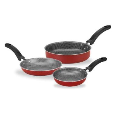 Imagem de Conjunto Jogo De Frigideiras Antiaderente 3 Peças Enjoy Alegrete, Verm