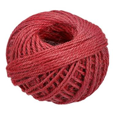Imagem de Generic Fio de juta vermelha de 2,5 mm, corda de juta para artesanato faça você mesmo, jardinagem, agrupamento, decoração de casa