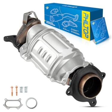 Imagem de PHILTOP Conversor catalítico de substituição de alto fluxo para 2008-2012 Accord 2.4L, 2009-2014 TSX, conversor catalisador de aço inoxidável compatível com conversor EPA, pacote com 1, frente